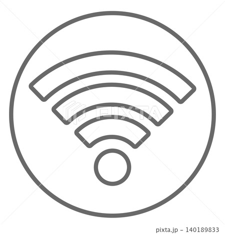 ベクターWi-Fiアイコン円 140189833