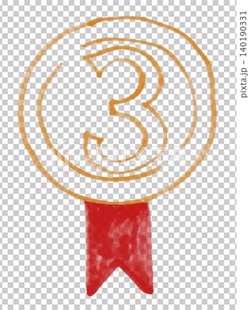 Ranking medal design with the number 9, drawn with a soft marker. Ranking medal design with the number 9, drawn with a soft marker. 140190331