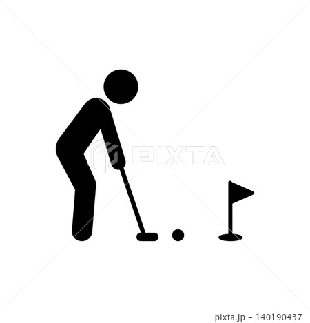 Golf Putting Icon Golf Putting Icon 140190437