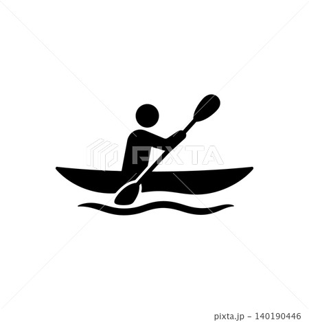 Active River Kayaking Icon 140190446
