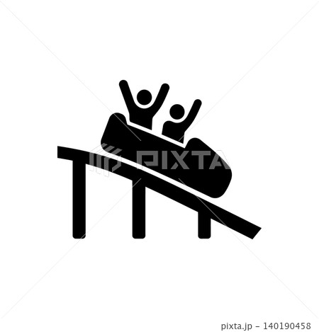 Roller coaster ride icon Roller coaster ride icon 140190458