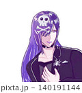 長髪のスーツを着た男性人物イラスト 140191144