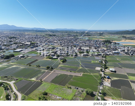 滋賀県の太郎坊宮、阿賀神社の綺麗な風景 ドローン空撮 滋賀県の太郎坊宮、阿賀神社の綺麗な風景 ドローン空撮 140192066