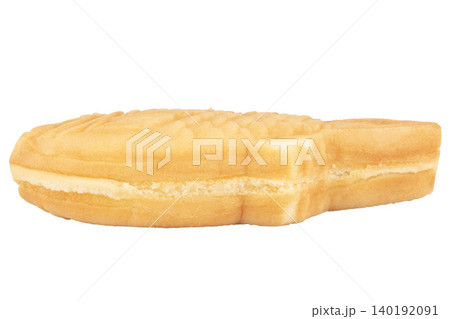 taiyaki with red bean paste isolated on white background taiyaki with red bean paste isolated on white background 140192091