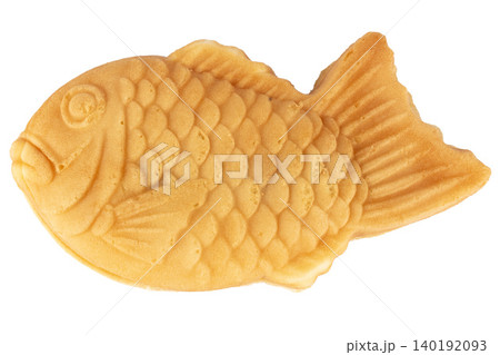 taiyaki with red bean paste isolated on white background taiyaki with red bean paste isolated on white background 140192093
