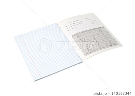 open school checkered notebook with printed mathematical function tables and formulas open school checkered notebook with printed mathematical function tables and formulas 140192344