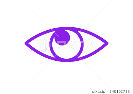 Purple Eye Icon Symbol for Vision, Awareness, Privacy and Minimal Graphic Interface Design Purple Eye Icon Symbol for Vision, Awareness, Privacy and Minimal Graphic Interface Design 140192738