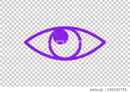Purple Eye Icon Symbol for Vision, Awareness, Privacy and Minimal Graphic Interface Design Purple Eye Icon Symbol for Vision, Awareness, Privacy and Minimal Graphic Interface Design 140192738