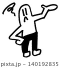 困る人物。ゆるい手書きの棒人間。 140192835