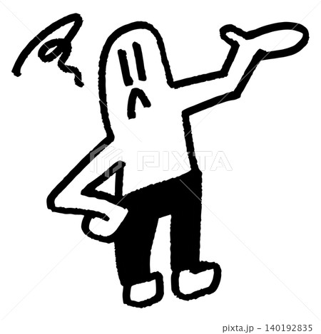 困る人物。ゆるい手書きの棒人間。 困る人物。ゆるい手書きの棒人間。 140192835