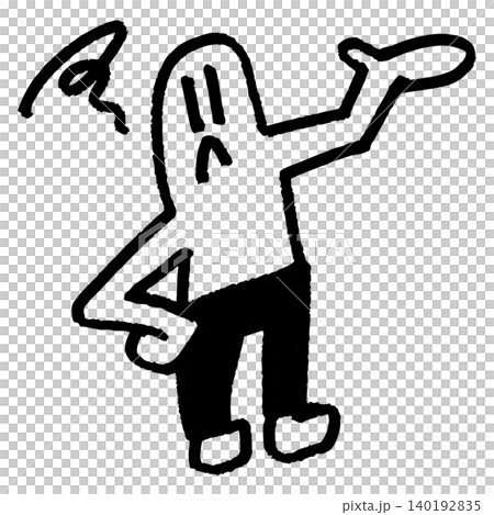 困る人物。ゆるい手書きの棒人間。 困る人物。ゆるい手書きの棒人間。 140192835