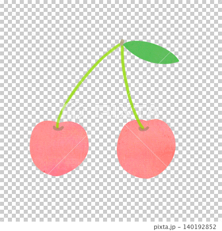 さくらんぼの手描きイラスト素材 140192852
