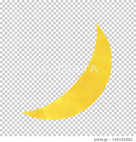 三日月の手描きイラスト素材 三日月の手描きイラスト素材 140192882
