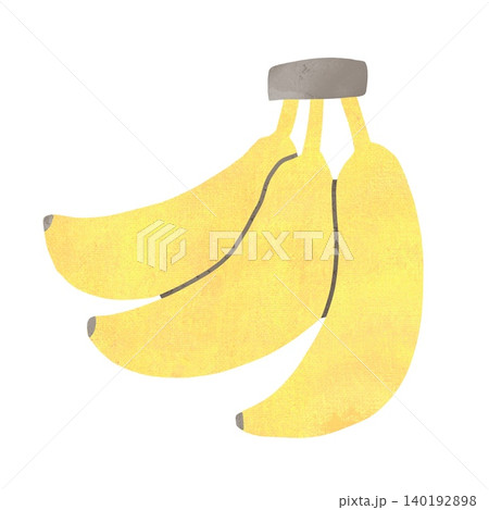 バナナの手描きイラスト素材 バナナの手描きイラスト素材 140192898