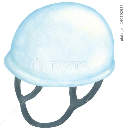 白色のシンプルなヘルメットのイラスト 140192932