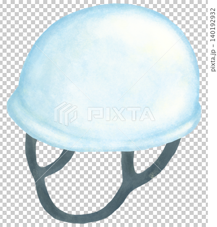 白色のシンプルなヘルメットのイラスト 140192932