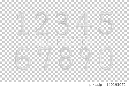 【数字】手刺繍イラスト素材 【数字】手刺繍イラスト素材 140193072