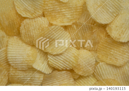 background corrugated golden chips with texture 140193115