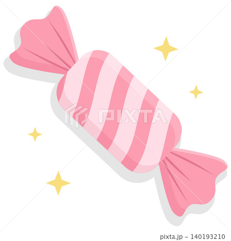 Cute pink pastel candy vector illustration isolated on white Cute pink pastel candy vector illustration isolated on white 140193210