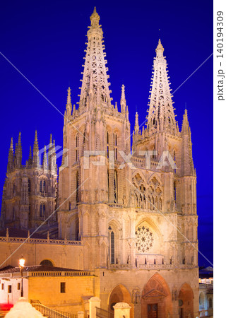 Burgos Cathedral facade in Saint James Way 140194309