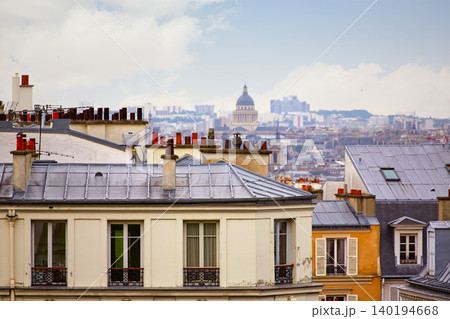 Paris skyline aerial from Montmartre Paris skyline aerial from Montmartre 140194668