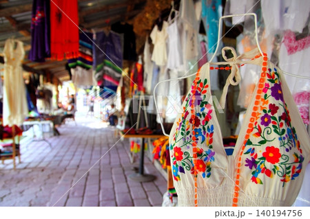 Handcrafts market in Mexico Puerto Morelos Handcrafts market in Mexico Puerto Morelos 140194756
