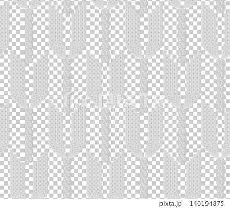 Seamless knit pattern combining arrow feather and Aran patterns - gray Seamless knit pattern combining arrow feather and Aran patterns - gray 140194875