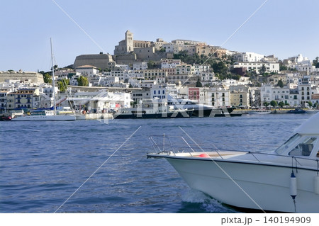 Ibiza Balearic Mediterranean white island in Spain Ibiza Balearic Mediterranean white island in Spain 140194909