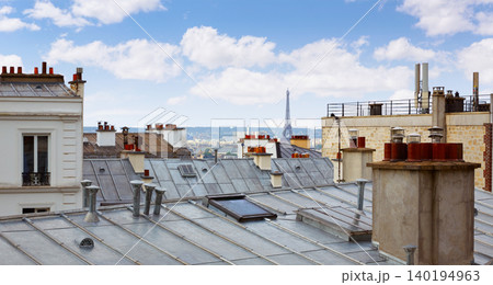 Paris skyline aerial from Montmartre Paris skyline aerial from Montmartre 140194963