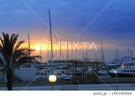 Formentera port sunset evening marina Formentera port sunset evening marina 140194989