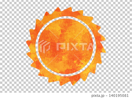 Watercolor-style illustration of the sun Watercolor-style illustration of the sun 140195081