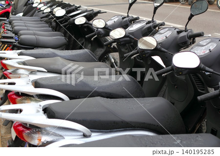 scooter mototbikes row many in rent store scooter mototbikes row many in rent store 140195285