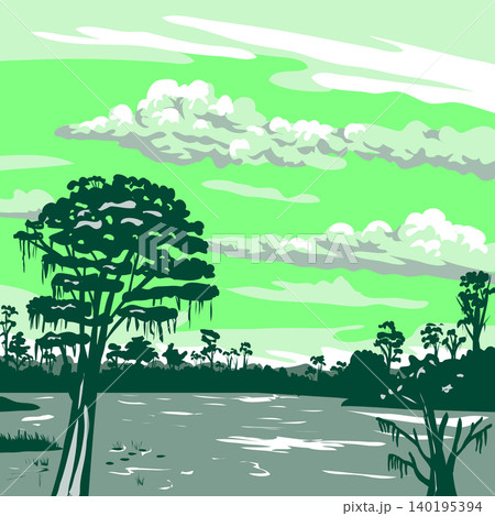 Silver Lake Recreation Area in Florida WPA Poster Art 140195394