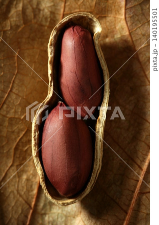 Peanuts macro over wood background Peanuts macro over wood background 140195501