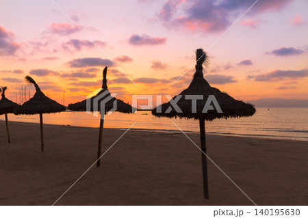 Majorca El Arenal sArenal beach sunset near Palma 140195630