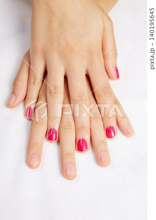 Before and after woman nails treatment in saloon Before and after woman nails treatment in saloon 140195645