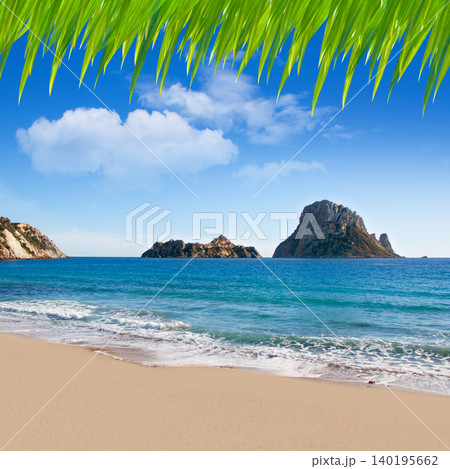 Es vedra island of Ibiza view from Cala d Hort Es vedra island of Ibiza view from Cala d Hort 140195662