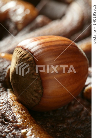 Hazelnuts and chocolate Hazelnuts and chocolate 140195915