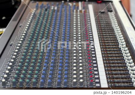 music mixer control button perspective music mixer control button perspective 140196204