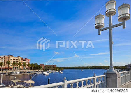 Naples Bay marina in florida USA 140196265
