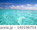 blue caribbean sea water wave horizon 140196754