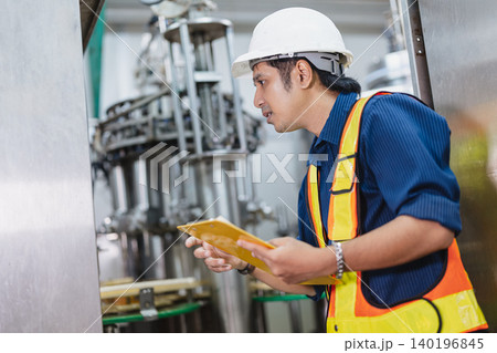 Industrial factory worker, Engineer working in plant factory, Check service plumbing pipe system. Industrial factory worker, Engineer working in plant factory, Check service plumbing pipe system. 140196845