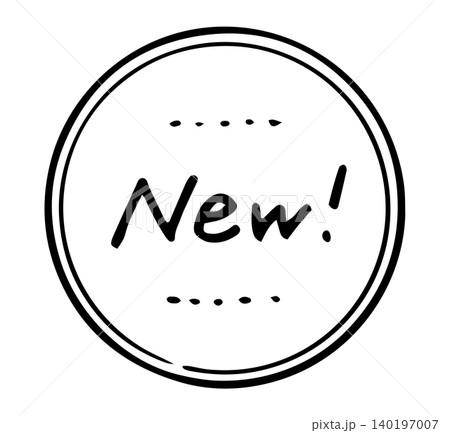新着を表す「NEW」のスタンプ風あしらい素材 新着を表す「NEW」のスタンプ風あしらい素材 140197007