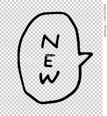 A simple speech bubble template with the word "NEW" to indicate new arrivals or new products. A simple speech bubble template with the word "NEW" to indicate new arrivals or new products. 140197008