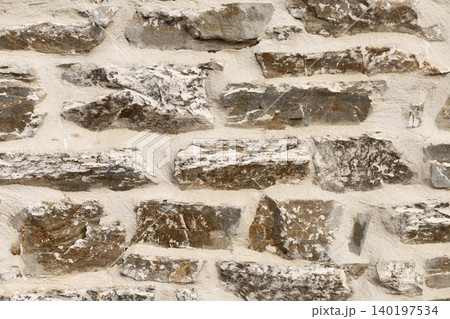 Antique Stone Wall Texture with Plaster and Mortar Antique Stone Wall Texture with Plaster and Mortar 140197534