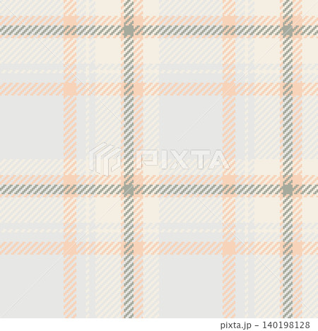 Interior textile texture pattern, uk plaid fabric seamless. Serene check vector tartan background in sterling silver and linen colors. Interior textile texture pattern, uk plaid fabric seamless. Serene check vector tartan background in sterling silver and linen colors. 140198128