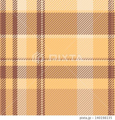 Skill seamless plaid check, free background fabric pattern. Gift paper tartan texture textile vector in orange and red colors. Skill seamless plaid check, free background fabric pattern. Gift paper tartan texture textile vector in orange and red colors. 140198135