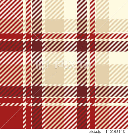 Harvest texture background textile, seventies seamless fabric pattern. Silky plaid vector check tartan in red and cornsilk colors. Harvest texture background textile, seventies seamless fabric pattern. Silky plaid vector check tartan in red and cornsilk colors. 140198148