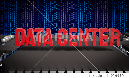 Data Center Technology Concept 3d render. 140199594