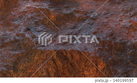 Rusty Volcanic Terrain Texture 3d render. 140199597